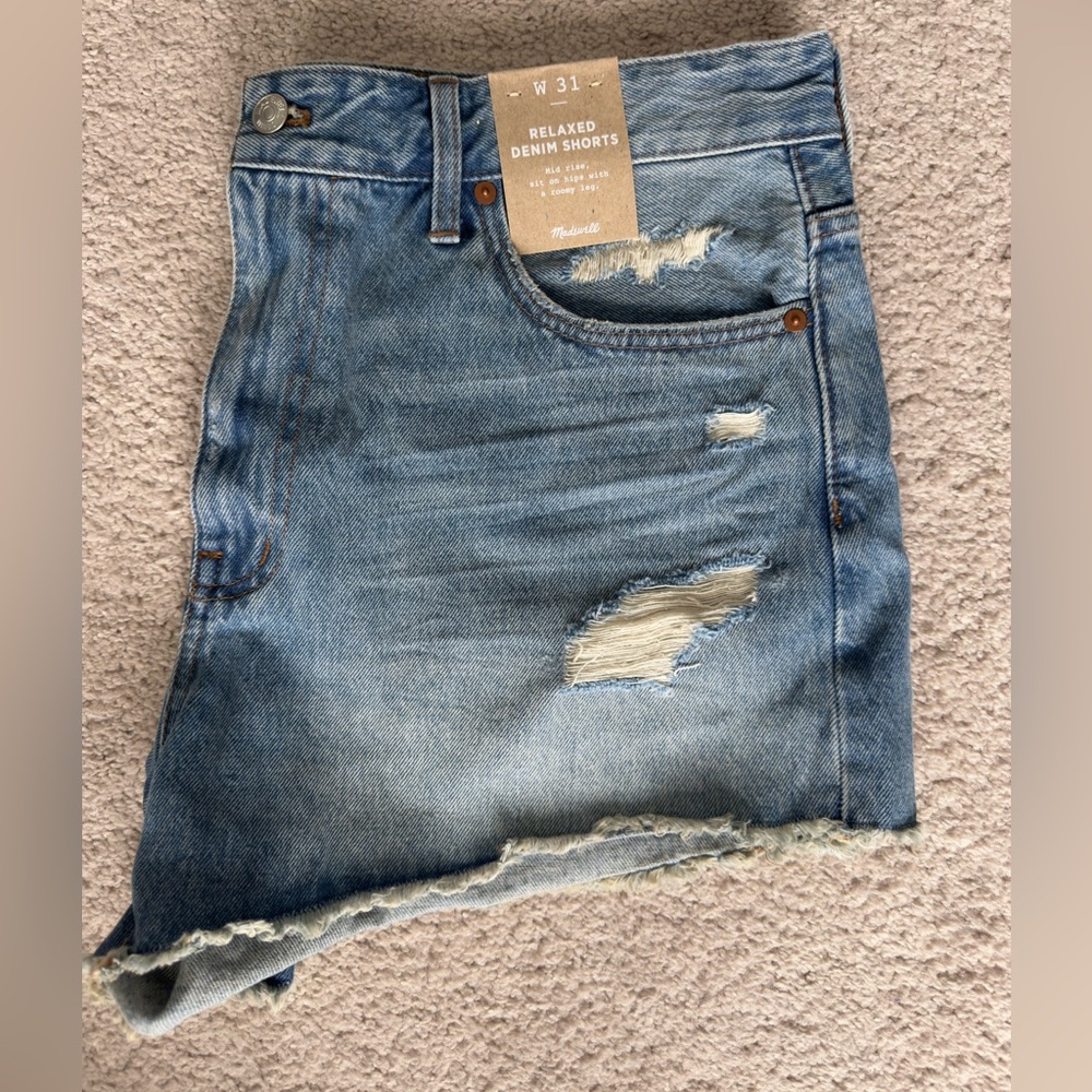 NWT Madewell Jean Shorts Sz 31